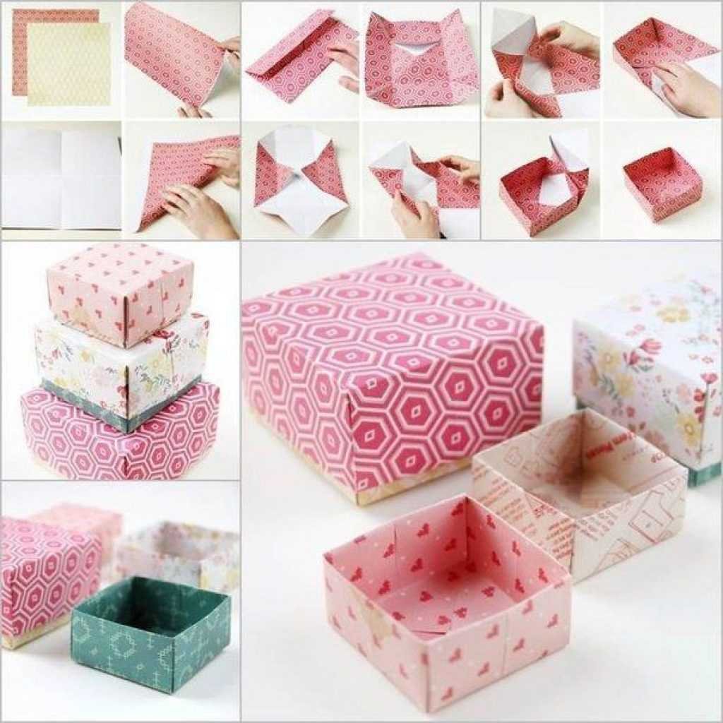 Как сделать коробку для подарка из бумаги