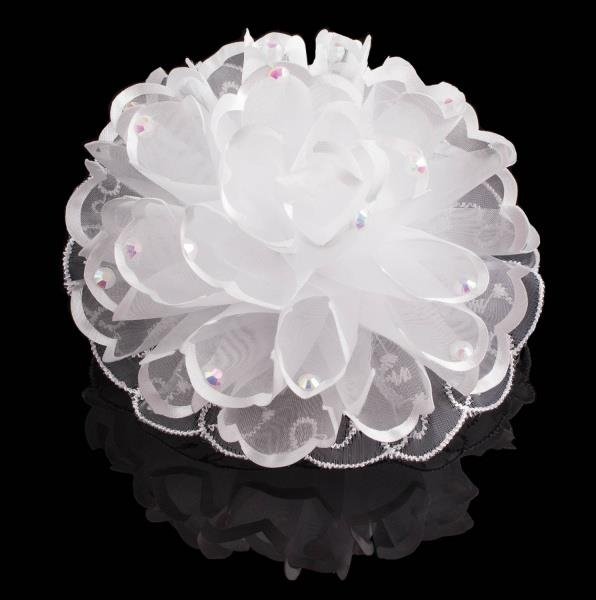 Банты белые школьные пышные