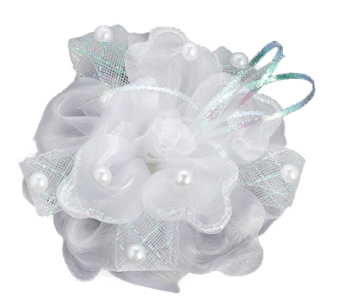 Девочка в бантиках на прозрачном