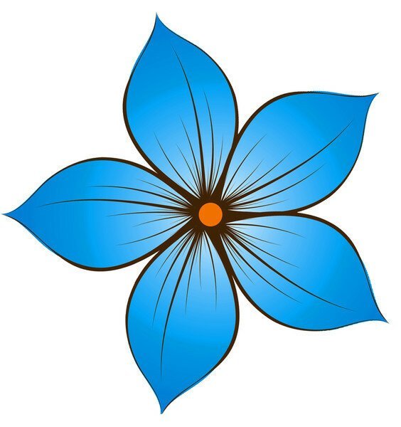 Красивый цветок мультяшный