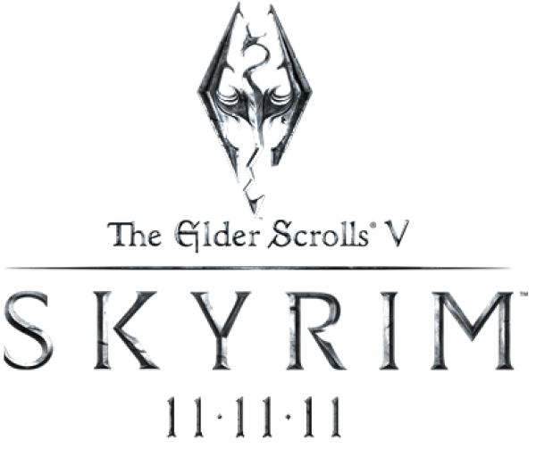 Скайрим с логотипом и названием