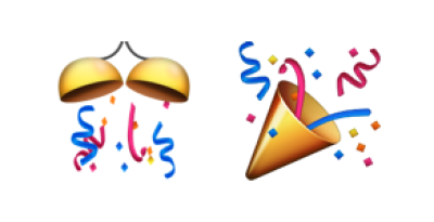 Эмодзи праздник на прозрачном фоне