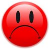 Смайли красный грустный
