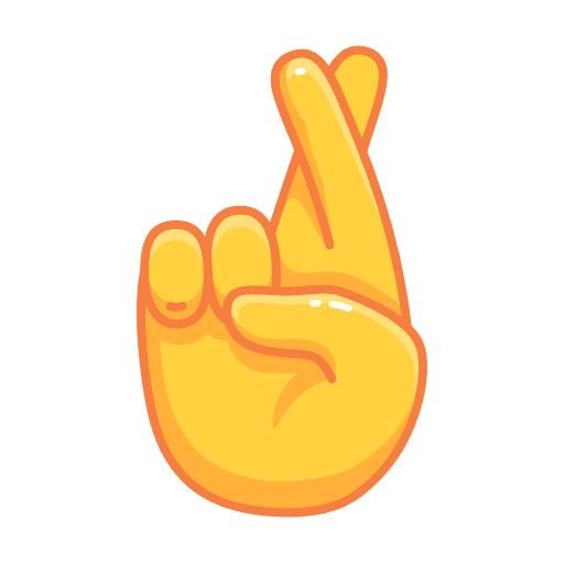 Стикер скрещенные пальцы