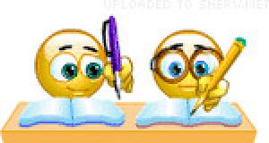 Смайлик пишет