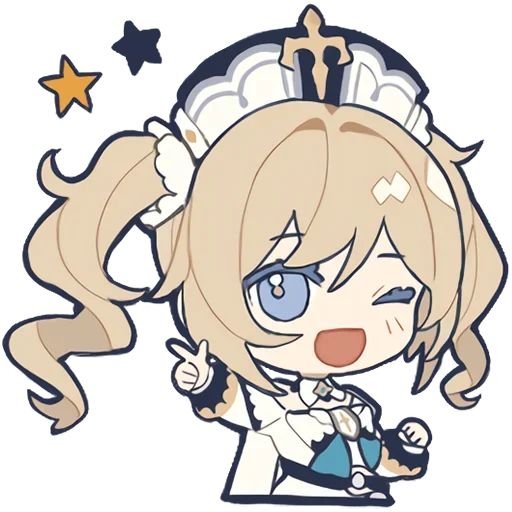 Стикеры Барбара Геншин Импакт