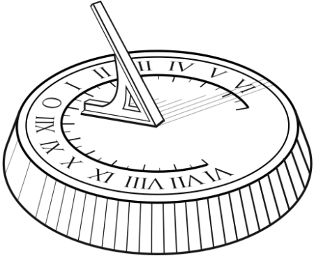 Солнечные часы раскраска