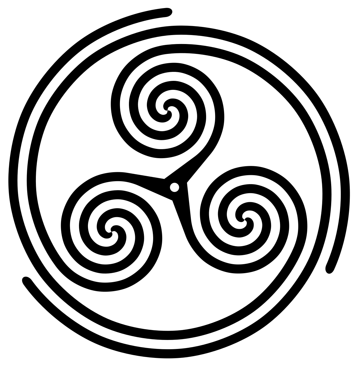 Символ 3 скопировать. Трискель (Трискелион. Трискель кельтов. Трискелион Кельтский. Тройная спираль Ньюгрейнджа.