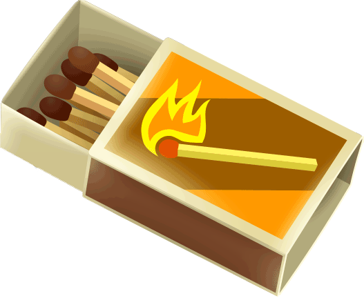 Спички на белом фоне