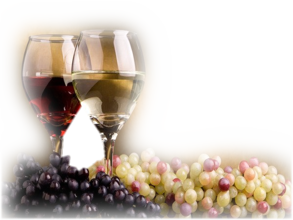 Вино коньяк шампанское на прозрачном фоне