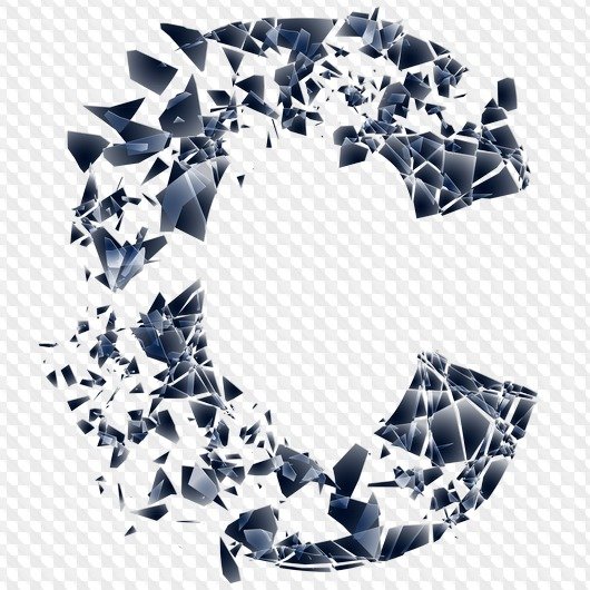 Буквы из осколков