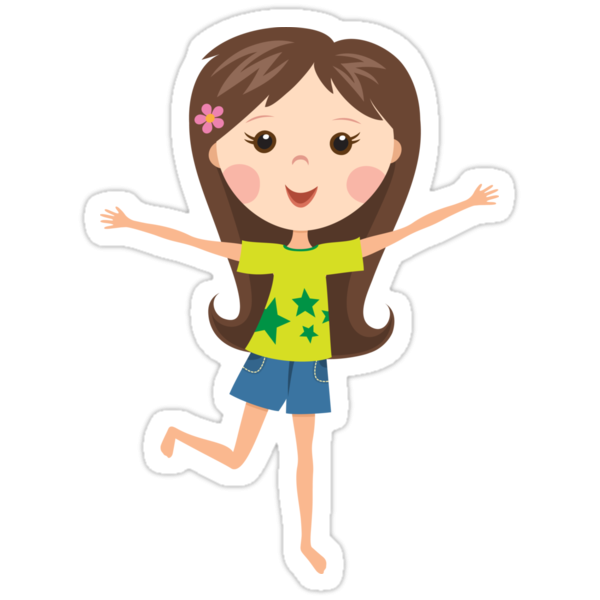 Дерский стикер девушка