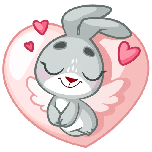 Кролик стикер. Зайчик с сердцем. Заяц с сердечком. Стикеры Зайка.