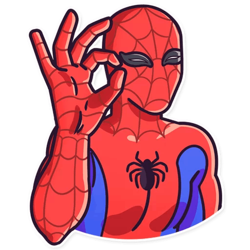 Паук стикер