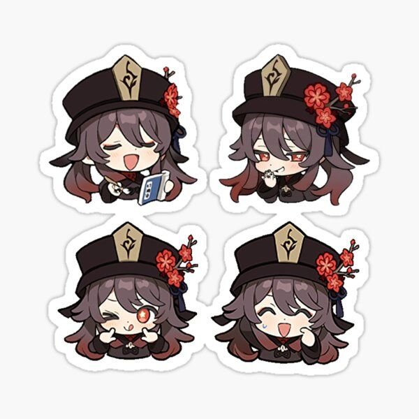 Ху Тао Геншин Чиби Стикеры