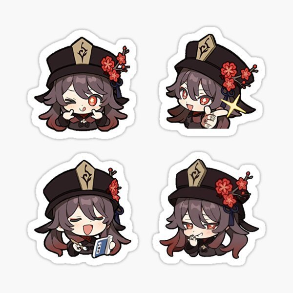 Ху Тао Геншин Чиби Стикеры