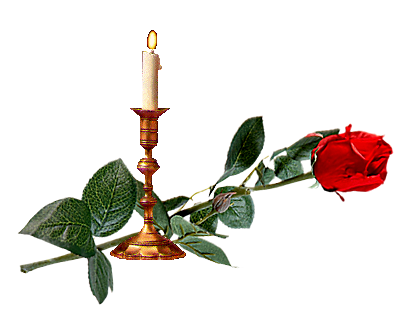 Свеча и цветы на прозрачном фоне