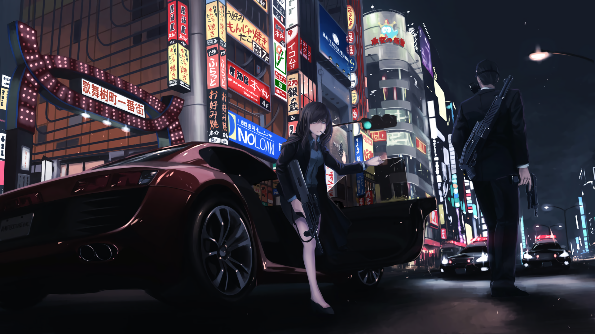 Девушка Токио машина.