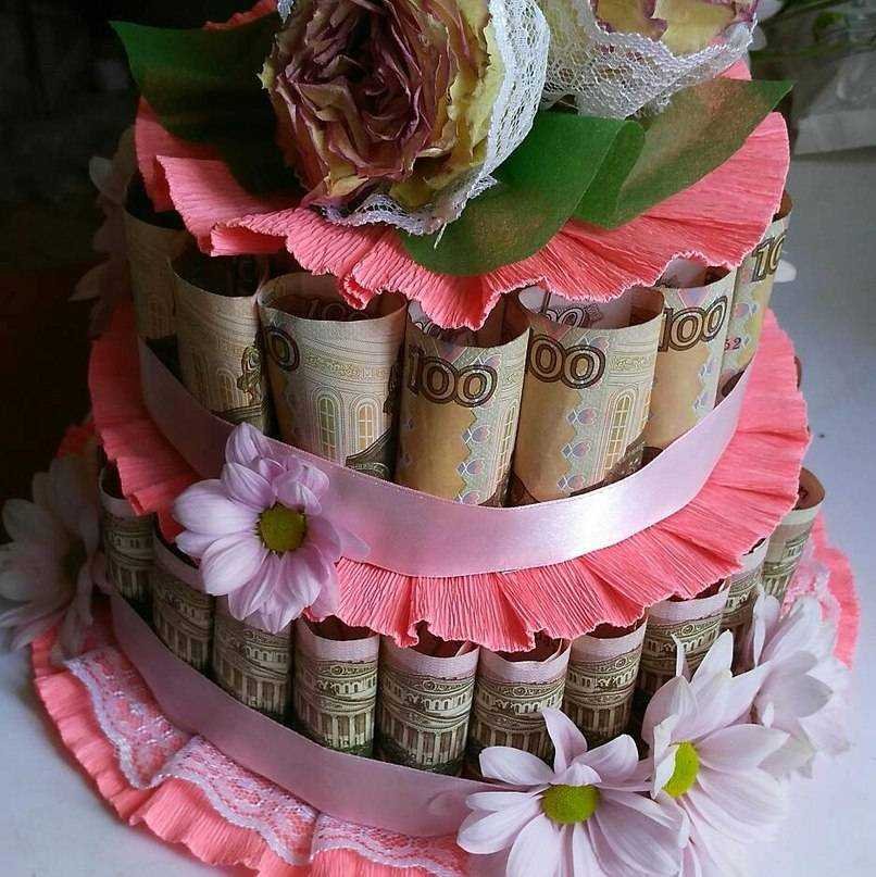 Подарки женщине 60 лет прикольные. Торт из денег. Торт из денег на свадьбу. Торт из денег на юбилей. Оригинальный подарок из купюр.