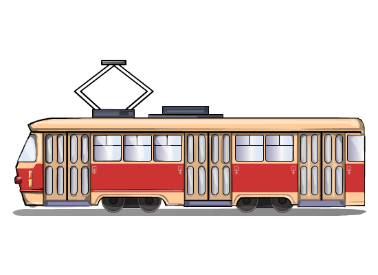 Стикер трамвай