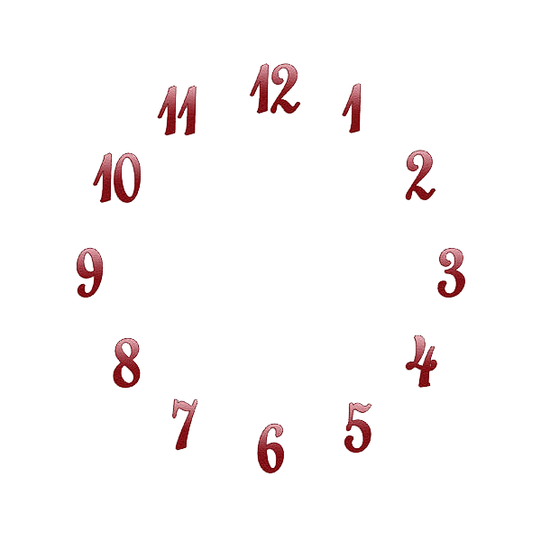 Цифры для циферблата часов