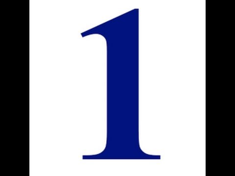 Цифра один синяя на прозрачном фоне (40 фото)