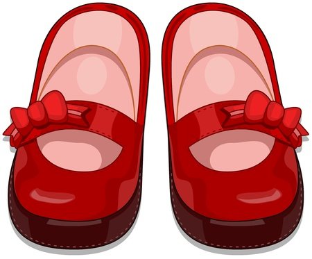 Нарисовать туфельки детские
