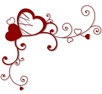 Сердечки с завитками