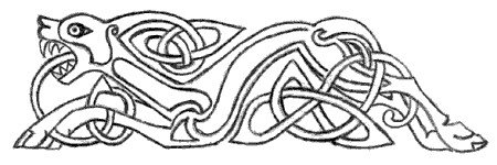 Кельтская вязь волк