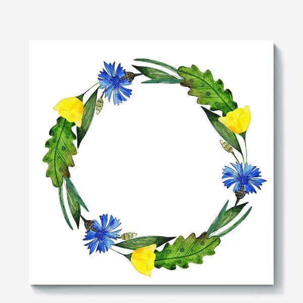 Венок из васильков на прозрачном фоне (33 фото)