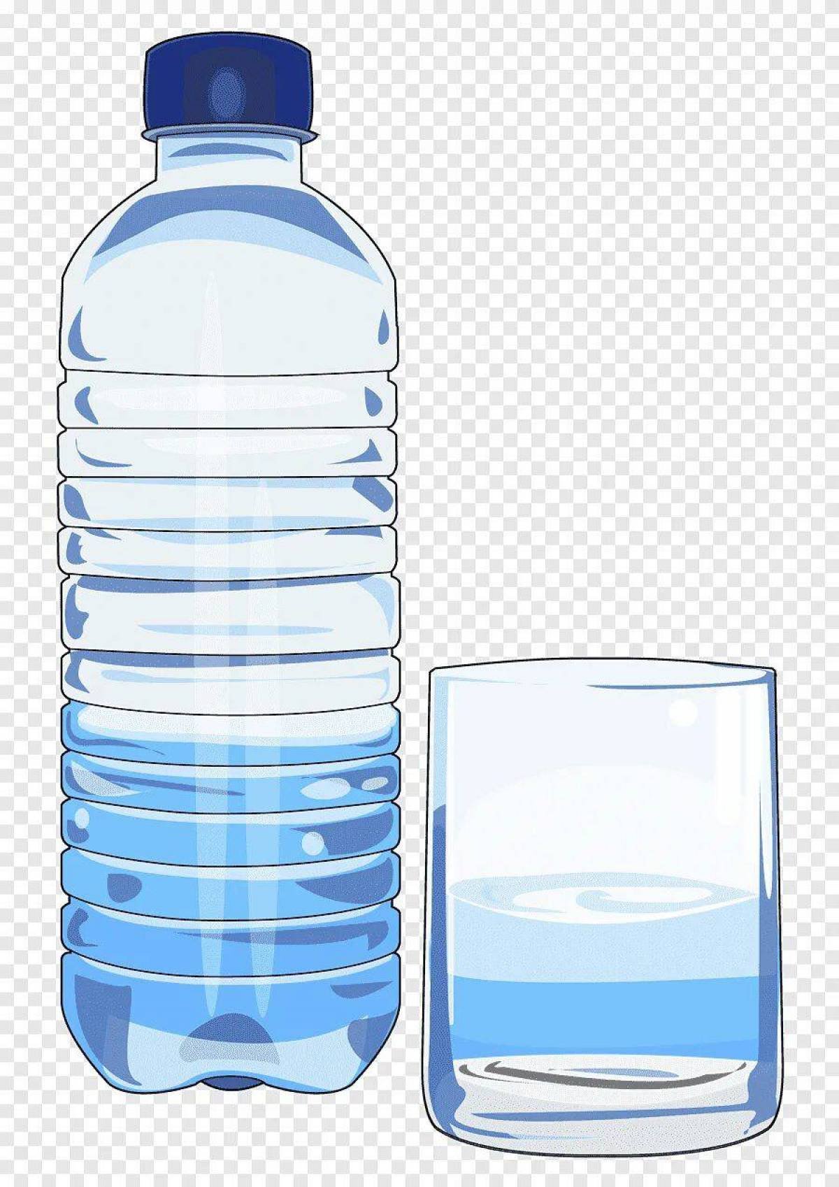 Вода картинки для детей на прозрачном фоне. Бутылка для воды. Бутылка воды мультяшная. Бутылка воды на белом фоне. Вода нарисованная.