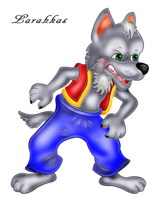 Сказочный волк на прозрачном фоне