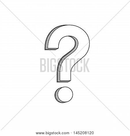 Знак вопроса контур