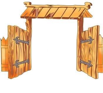 Деревянные ворота из сказки