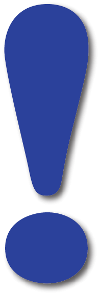 Восклицательный знак голубой