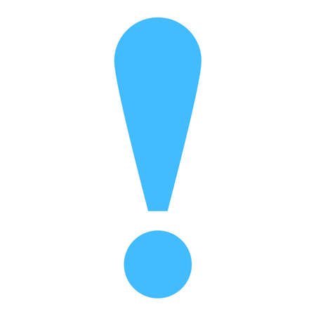 Восклицательный знак синий