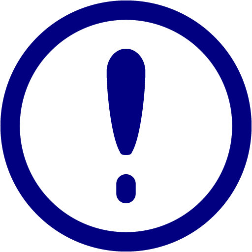 Иконка восклицательный знак синий