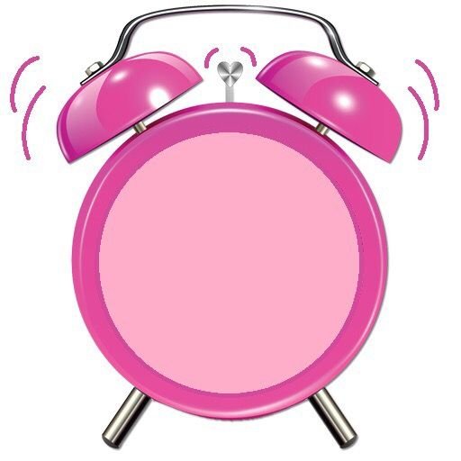 Розовый будильник для метрики