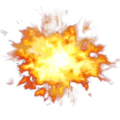 Эффект взрыва на белом фоне