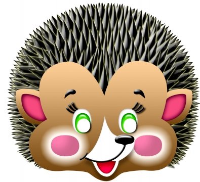 Маска Ёжика на голову