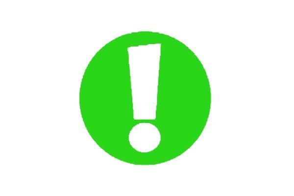 Восклицательный знак зеленый