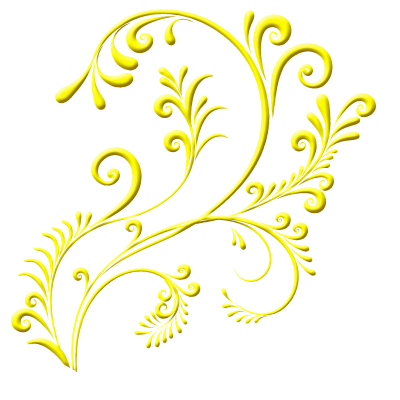 Желтый орнамент на прозрачном фоне