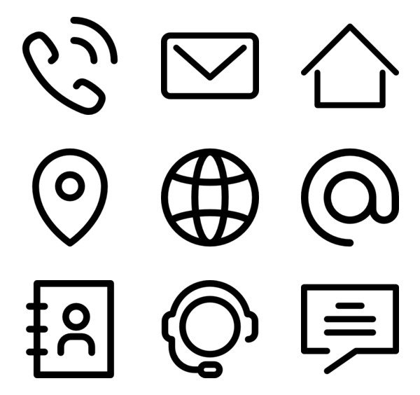 Значок телефона и почты