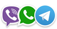 Значки WHATSAPP Viber Telegram
