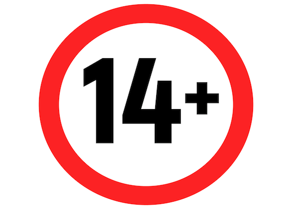 14+ Значок. Значок ограничения по возрасту. Возрастное ограничение 14+. Ограничение 14+ знак.