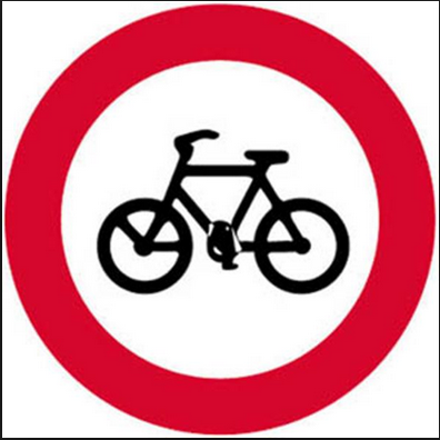 Знаки дорожного движения велосипед