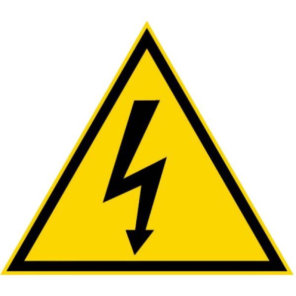 Знак безопасности молния 160x160x160