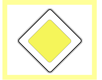 Знак главной дороги треугольник