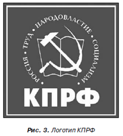 Логотип КПРФ черно-белый