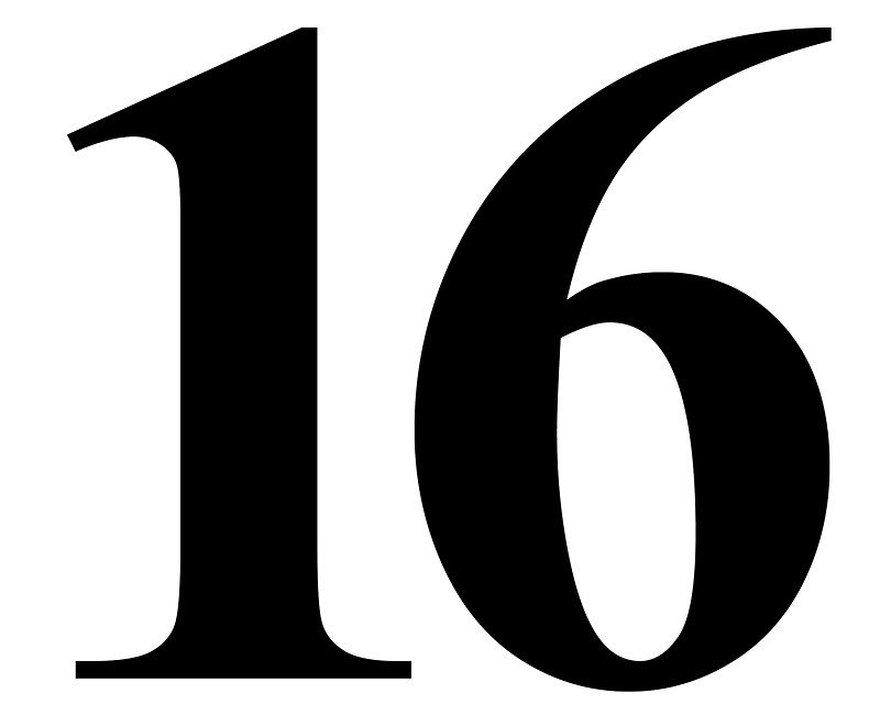 Шестнадцать буквами. Цифра 16. Цифра 16 на черном фоне. Цифра 16 на белом фоне. Цифра 16 красивая.